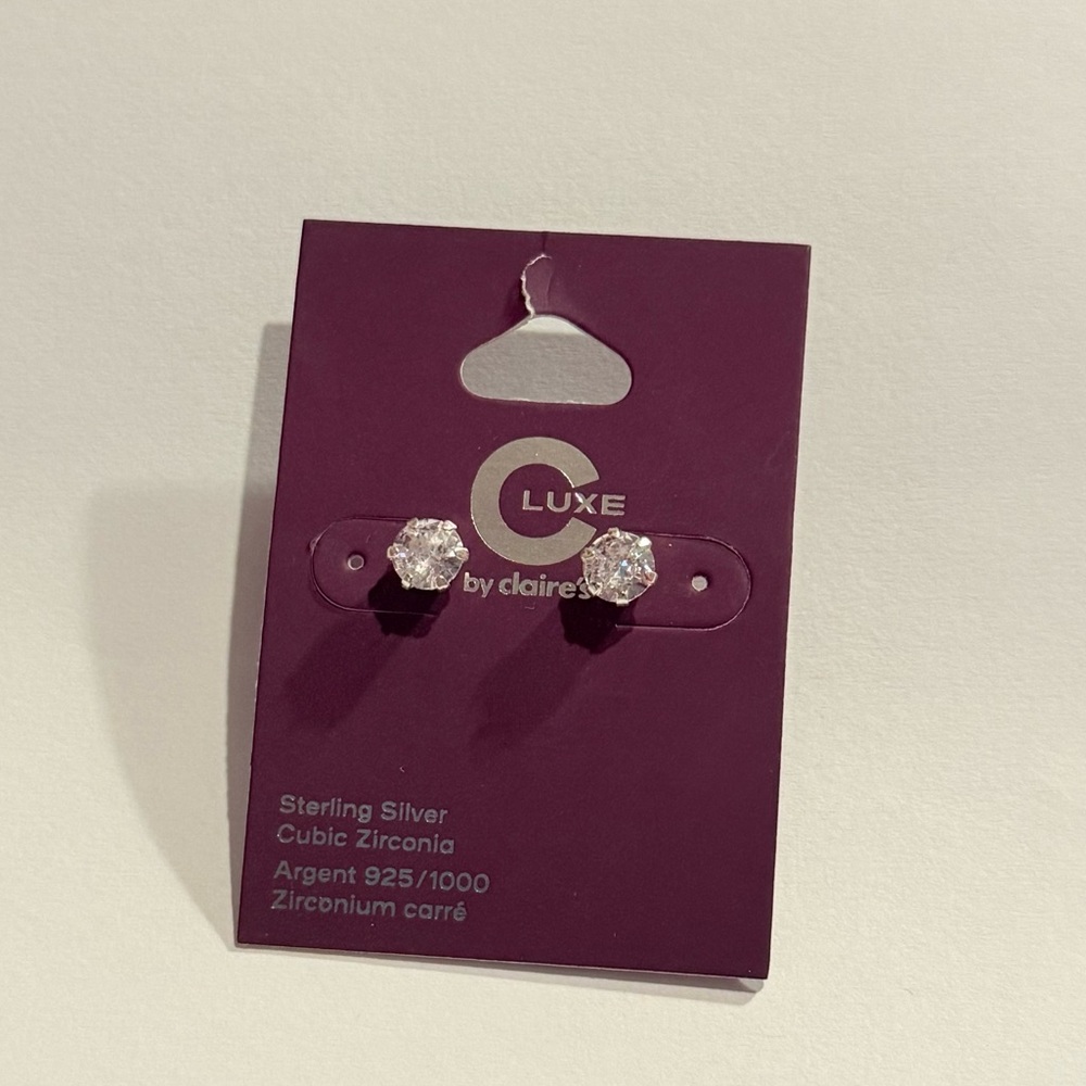 Sterling silver cubic zirconia new earrings #37